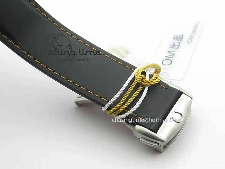 0131 Planet Ocean Master Chrono 45mm SS OM 1:1 Best Edition Black Dial Orange 12 On Rubber Strap A Durable 8169